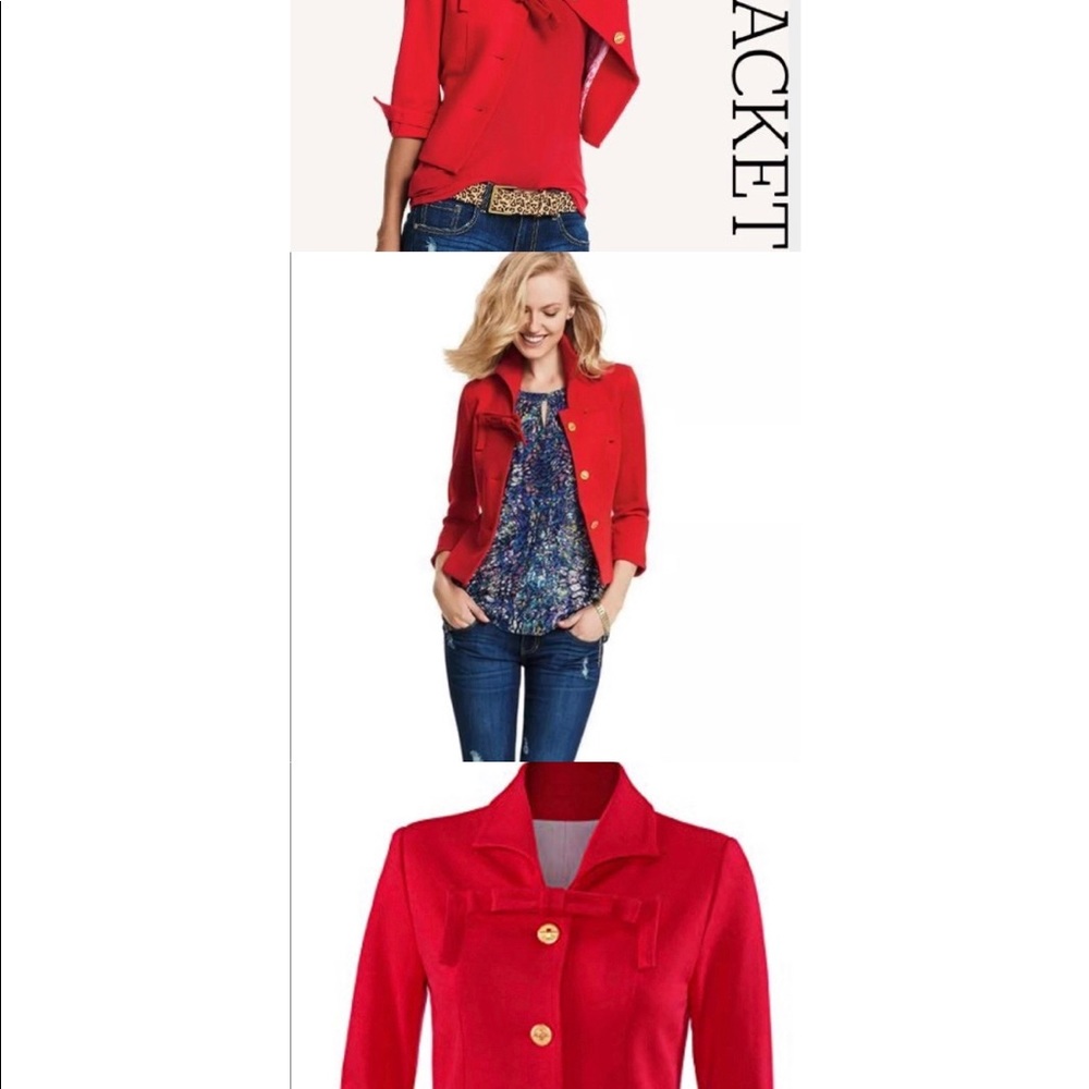 CAbi Beau jacket red lined size 6 - Picture 2 of 5